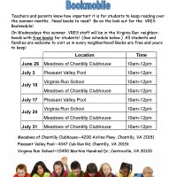 Flyer for the VRES Bookmobile